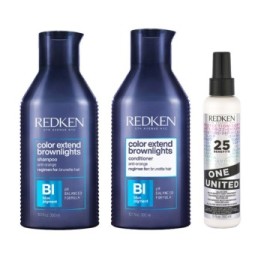 Redken Color Extend Brownlights Kit Shampoo 300ml Conditioner 300ml Spray 30ml