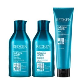 Redken Extreme Lenght Kit per Capelli Lunghi Shampoo 300ml Conditioner 300ml Length Sealer 150ml