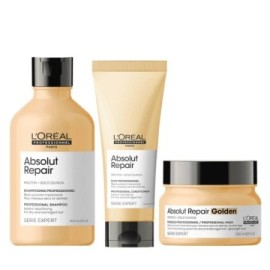 L'Oréal Professionnel Serie Expert Absolut Repair Kit Shampoo 300ml Conditioner 200ml Golden Maschera 250ml